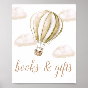 Poster Enseigne de livres et de cadeaux pour Baby Shower 