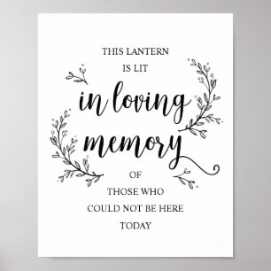 Poster enseigne de mariage commémoratif (lanterne) aux vi