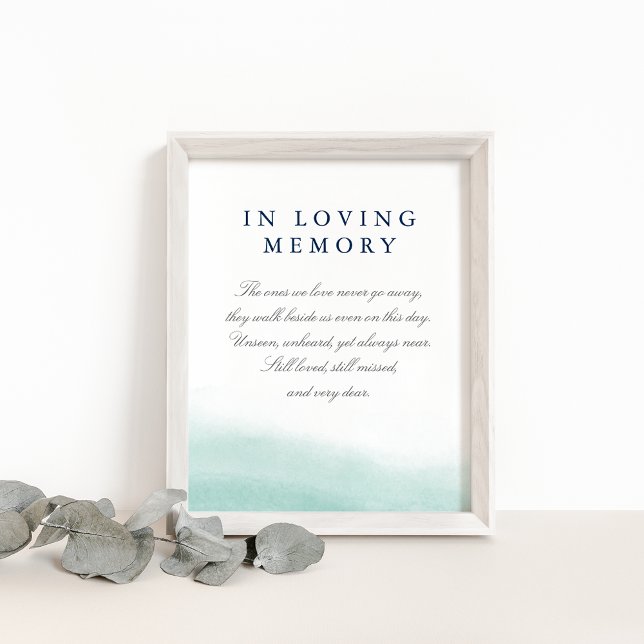 Poster Enseigne de mariage commémorative Seaglass Tides (Créateur téléchargé)