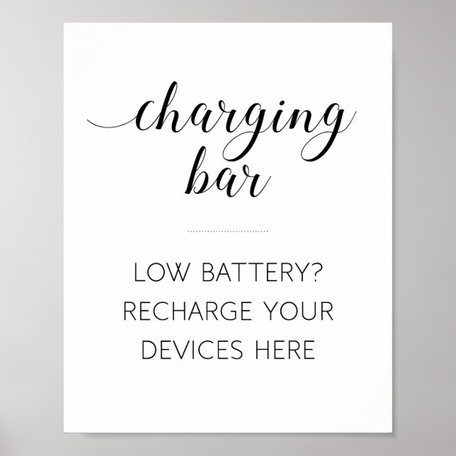 Poster Enseigne de mariage de chargement d'électronique é (Devant)