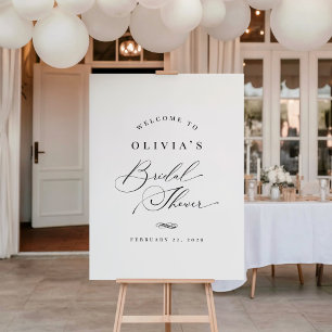 Poster Enseigne de mariage élégante avec calligraphie cla
