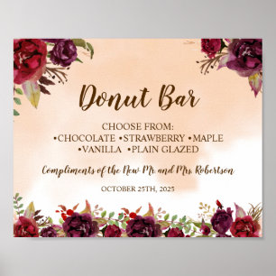 Poster Enseigne de mariage pour Baby Shower de la barre d