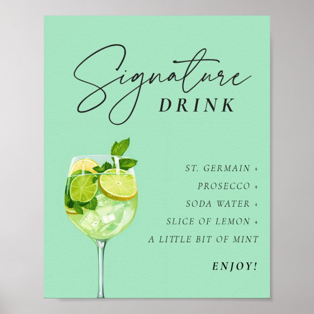 Poster Enseigne Hugo Spritz Boisson Signature Couple Show (Devant)