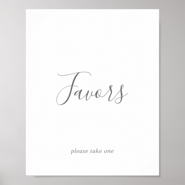 Poster Enseigne minimaliste de cadeaux de mariage en arge (Devant)