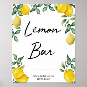 Poster Enseigne personnalisée aux citrons Lemon Bar