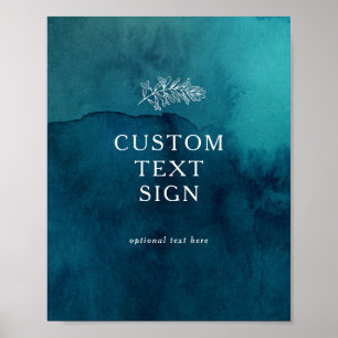 Poster Enseigne personnalisée Cartes et Cadeaux Aquarelle