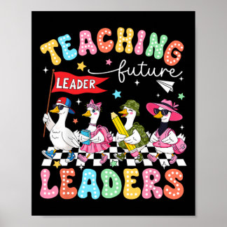 Poster Enseignement Rétro Dirigeants Futurs Prof Cool Dos