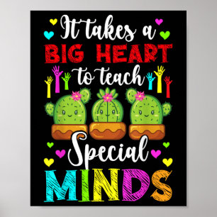 Poster Enseigner les esprits spéciaux Autisme Enseignant