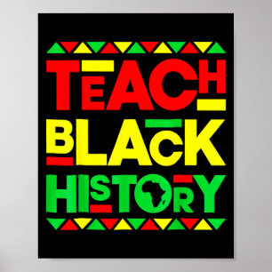 Poster Enseigner l'histoire des Noirs Mélanine Afro Fiert