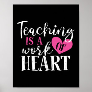 Poster Enseigner Un Travail De L'École De Coeur Nerd Funn