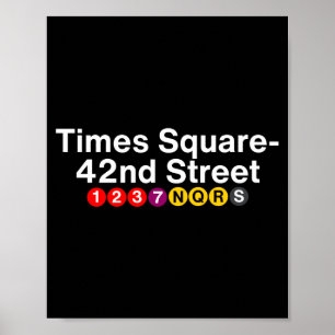 Poster Enseignes de la station de métro de Times Square N