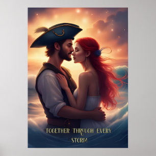 Poster Ensemble à travers chaque tempête Romantique Pirat