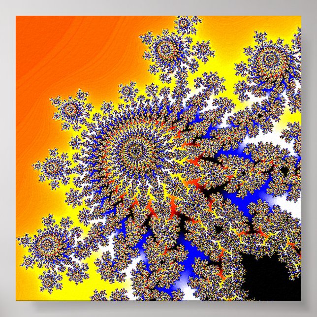 Poster Ensemble Apfelmännchen Mandelbrot (Devant)