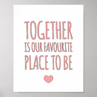 Poster Ensemble - Art Whimsical familial Imprimer en rose