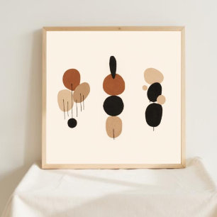 Poster Ensemble d'art géométrique féminin ligne X