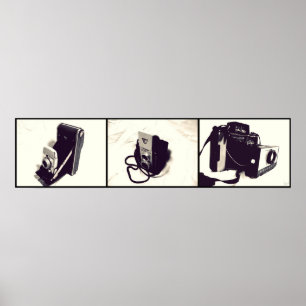 Poster Ensemble de 3 vieilles caméras