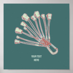 Poster Ensemble de fils d'escalade rocheux