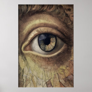 Poster Ensemble de gravures d'yeux vintage, galerie mural