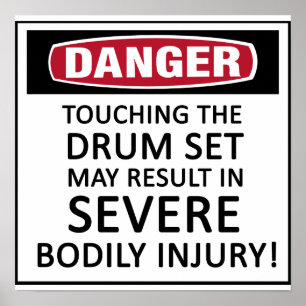 Poster Ensemble de tambours à danger