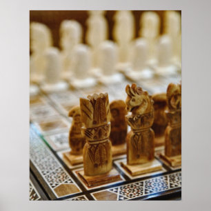 Poster Ensemble d'échecs à vendre, Khan el Khalili Bazaar