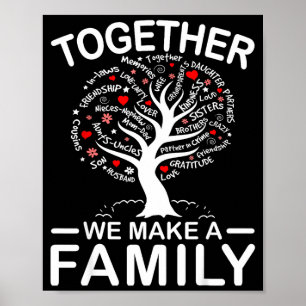 Poster Ensemble, nous faisons une famille, réunion de fam