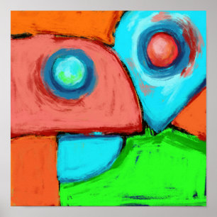 Poster Ensemble, une peinture originale abstraite numériq
