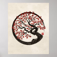 Enso Zen Cercle Sakura arbre