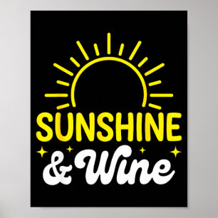 Poster Ensoleillement et été de vin en plein air