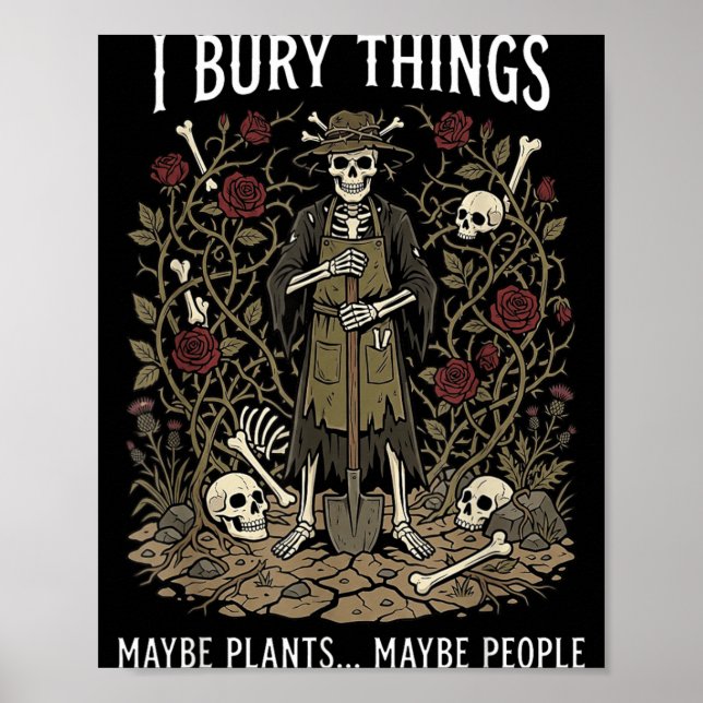 Poster Enterrer des choses peut-être des plantes peut-êtr (Devant)