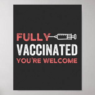 Poster Entièrement vacciné Vous êtes le bienvenu