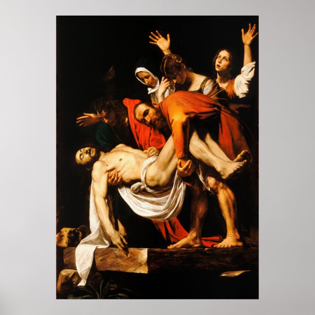 Poster Entombe du Christ - Caravaggio (Devant)