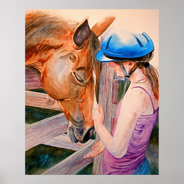 Poster Entraînement Cheval L'Amour des Chevaux Canvas Pri (Devant)
