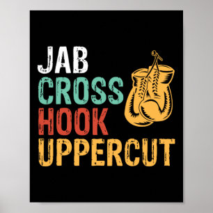 Poster Entraînement de boxeur de Jab Cross Hook Uppercut
