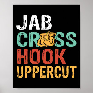 Poster Entraînement de boxeur de Jab Cross Hook Uppercut 