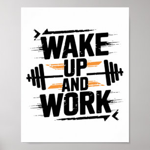 Poster Entraînement de gym drôle Fitness Musculation Spor