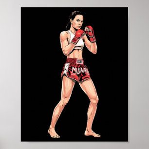 Poster Entraînement de Muay Thai féminin