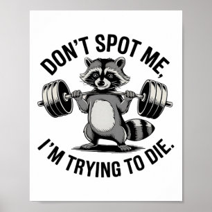 Poster Entraînement de musculation Ne me repérez pas, j'e