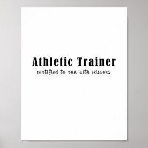 Poster Entraîneur Athlétique Certifié Pour Fonctionner Av
