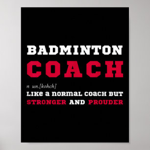 Poster Entraîneur de badminton Définition de coaching spo