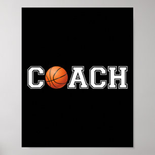 Poster Entraîneur De Basketball Coach De Sport Personnel 