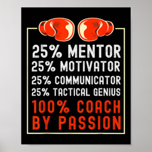 Poster Entraîneur De Boxe Dire Pour Motivateur D'Équipe D
