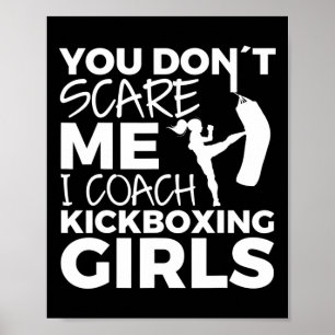 Poster Entraîneur de filles de kickboxing