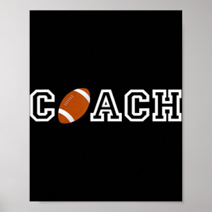 Poster Entraîneur de football T Appréciation cadeau pour 