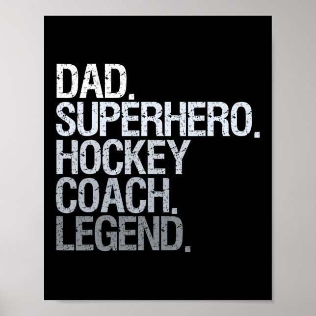 Poster Entraîneur de hockey Joueur de hockey sur glace Ca (Devant)