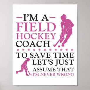 Poster Entraîneur de hockey sur gazon Je suis un entraîne