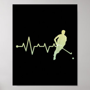 Poster Entraîneur de hockey sur gazon Rythme cardiaque Ac