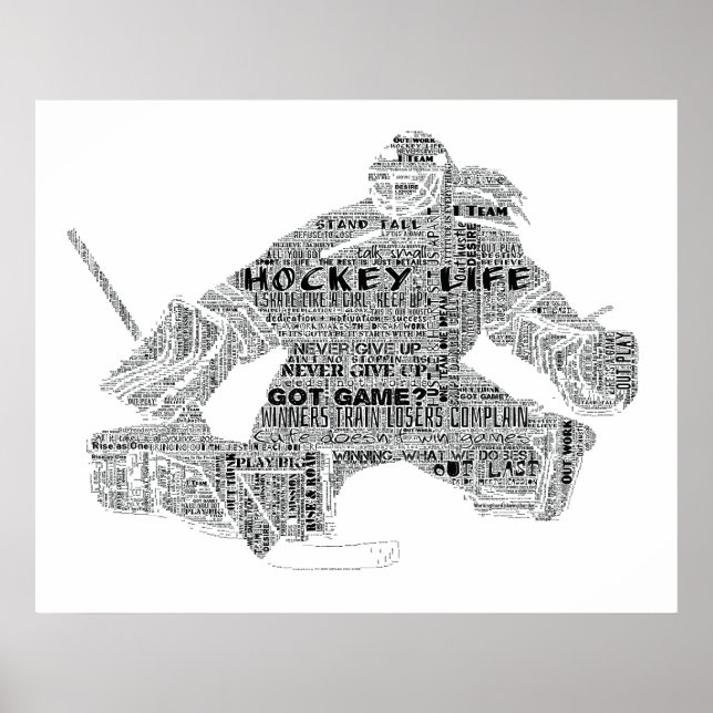 Poster entraîneur de l'équipe du joueur de hockey Motivat (Devant)