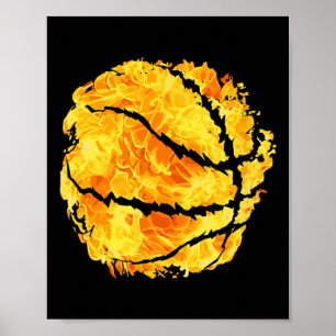 Poster Entraîneur de sport de joueur de feu de squelette 