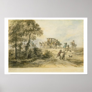 Poster Entraîneur et Highwayman (c/c sur papier)