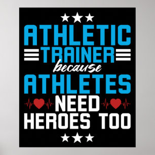 Poster Entraîneur sportif parce que les athlètes
